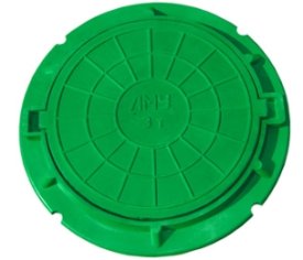 Люк канализационный полимеркомпозитный тип ЛМУ (черный, зеленый, коричневый)