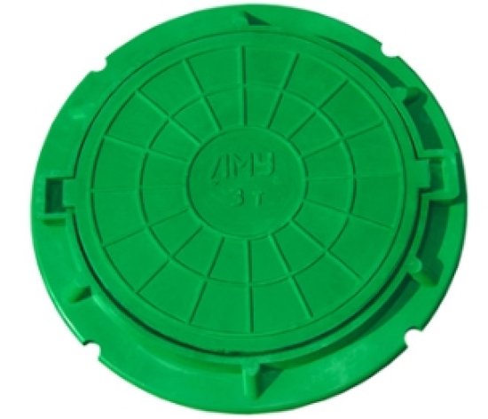 Люк канализационный полимеркомпозитный тип ЛМУ (черный, зеленый, коричневый)