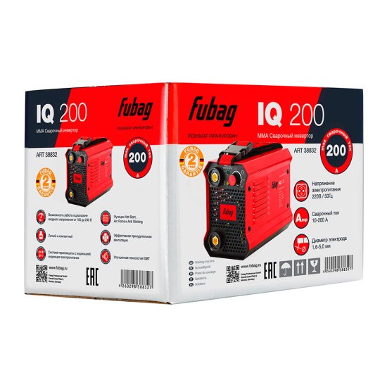 Сварочный аппарат инверторного типа Fubag IQ 200 ММА