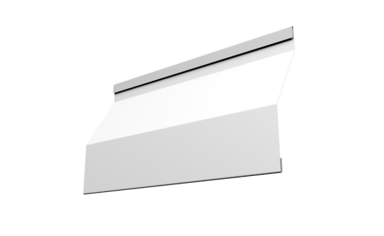Ламель забора жалюзи Milan Slim 0,45 Drap RAL 9003 сигнальный белый