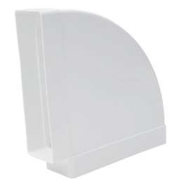 Колено горизонтальное пластик 90, 60х204 мм