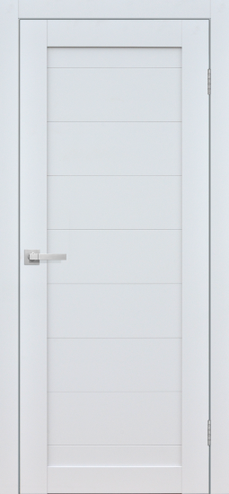 Дверь межкомнатная глухая Тренто 80x200 см ПВХ цвет иридиум с замком