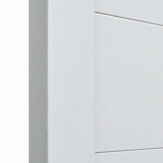 Дверь межкомнатная глухая Тренто 80x200 см ПВХ цвет иридиум с замком