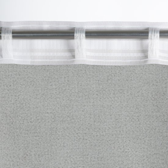 Штора на ленте со скрытыми петлями блэкаут KREAFORTA Sawan 150x300 см цвет светло-бежевый