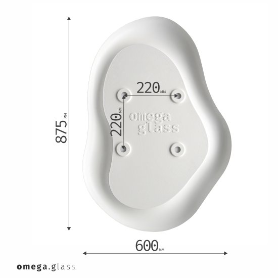 Зеркало декоративное Nuage фигурное 60x87 см пластик цвет белый