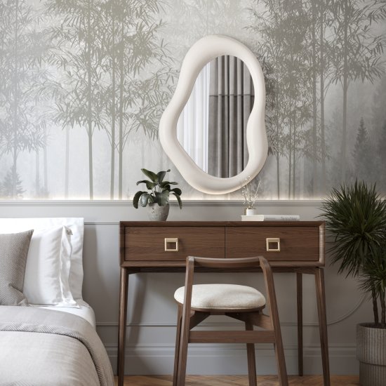 Зеркало декоративное Nuage фигурное 60x87 см пластик цвет белый