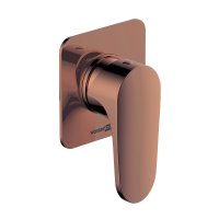 Смеситель для душа встраиваемый WasserKraft Asphe однорычажный с переключателем без лейки розовое золото (7751)