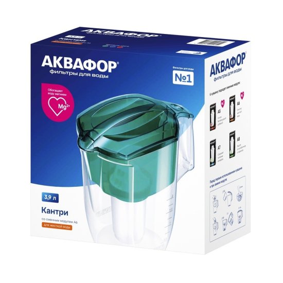 Фильтр-кувшин Аквафор Кантри А6 3,9 л синий