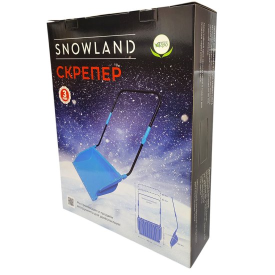 Скрепер Инструм-Агро SnowLand пластиковый с металлической ручкой 780х550 мм (100325)