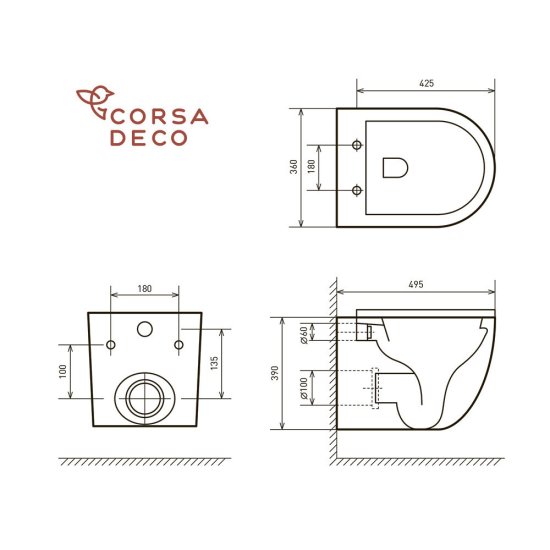 Комплект инсталляции Geberit Sigma Duofix с унитазом Corsa Deco CX Tornado и сиденьем дюропласт микролифт