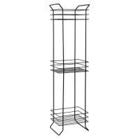 Стеллаж для ванной Proffero Трио 18.5x70.5x15 мм цвет черный