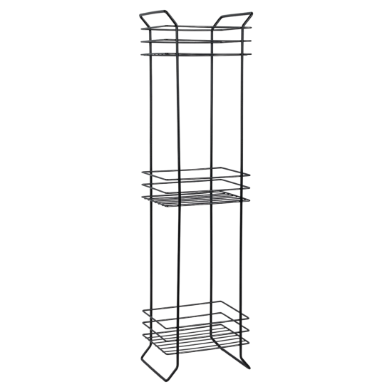 Стеллаж для ванной Proffero Трио 18.5x70.5x15 мм цвет черный
