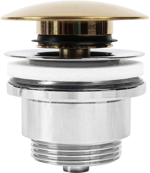 Выпуск для раковины MONLID 40 мм клик-клак с переливом бронза