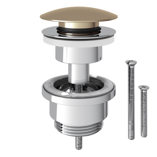 Выпуск для раковины MONLID 40 мм клик-клак с переливом бронза