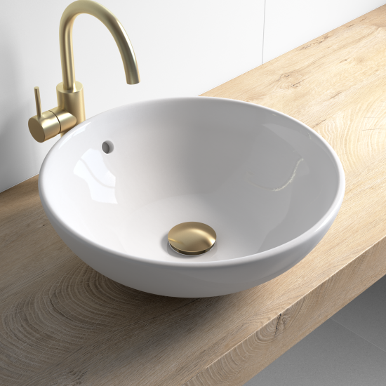 Выпуск для раковины MONLID 40 мм клик-клак с переливом бронза