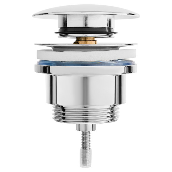 Выпуск для раковины MONLID 40 мм клик-клак с переливом хром