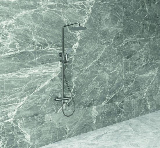 Душевая система KONSENSA Терни с термостатом цвет сатин