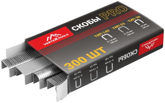 Степлер ручной Vertextools 0043-08 тип скоб 36/53/140 6-14 мм