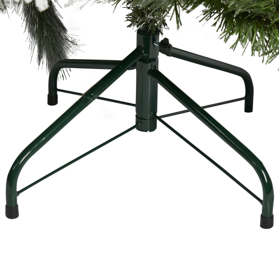 Ель новогодняя искусственная KREAFORTA заснеженная с шишками 180 см зеленый