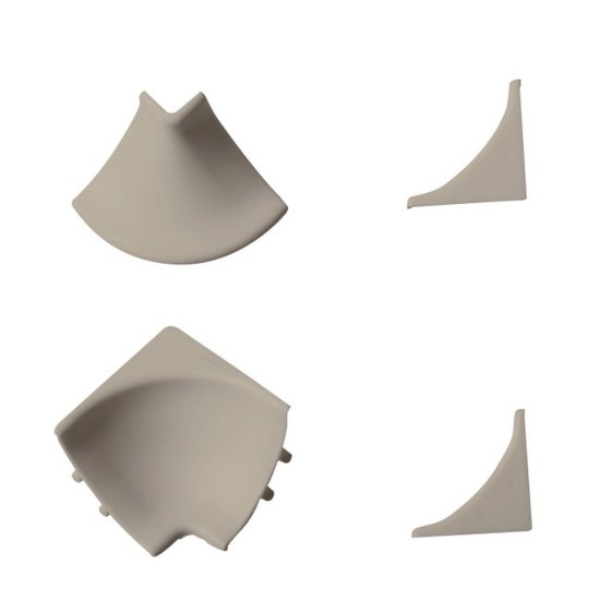 Набор аксессуаров для плинтуса ПВХ цвет топо