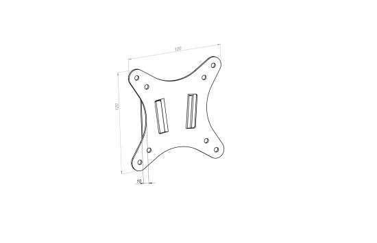 Кронштейн для ТВ Lexman настенный фиксированный 120x120 цвет черный