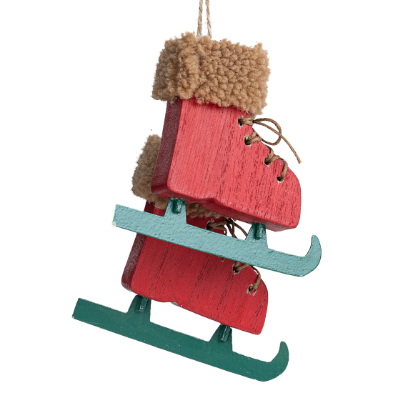 Украшение декоративное подвесное KREAFORTA Коньки 18 см красный