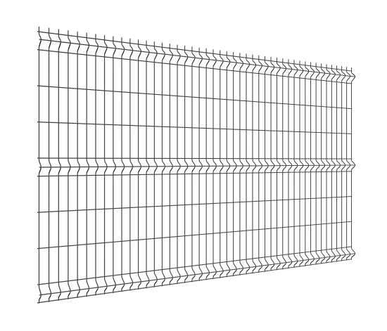 3D панель для забора Grand Line Light 2.5x1.53 м полиэстр RAL 7024 графит