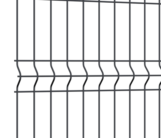 3D панель для забора Grand Line Light 2.5x1.73 м полиэстер RAL 7024 графит