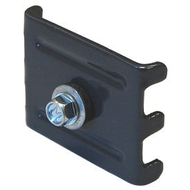 Скоба для забора с саморезом Grand Line 50 мм сталь RAL 7024 серый