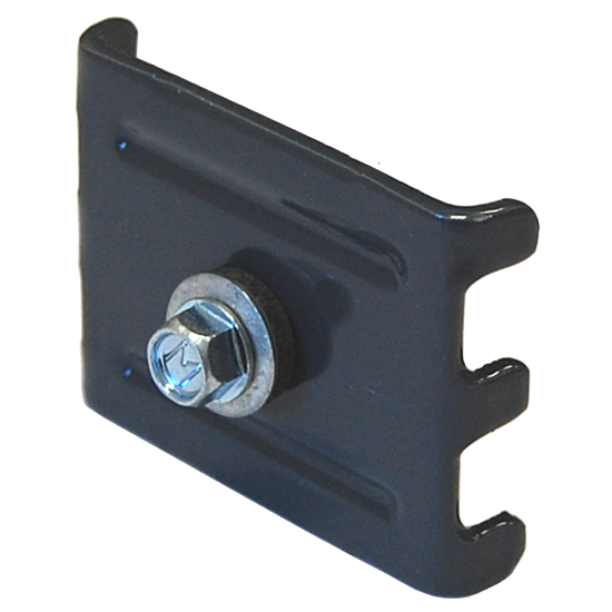 Скоба для забора с саморезом Grand Line 50 мм сталь RAL 7024 серый