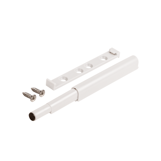 Толкатель мебельный 85x14 мм пластик цвет белый