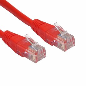 Патч-корд компьютерный UTP CAT5e 4х2х0,511 мм PVC Ripo красный (1 м)