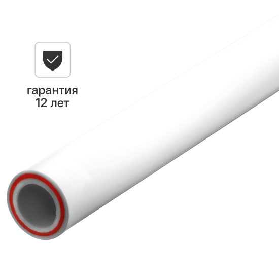 Труба полипропиленовая MONLID армированная стекловолокном 25x4.2 мм SDR6 PN25 2 м