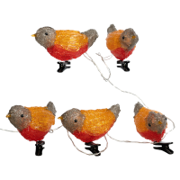 Электрогирлянда KREAFORTA Снегири 5 м 30 ламп белый 1 режим