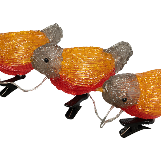 Электрогирлянда KREAFORTA Снегири 5 м 30 ламп белый 1 режим