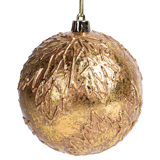 Шар елочный KREAFORTA с блестками ø10 см золотой