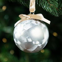 Шар елочный KREAFORTA морозный рисунок ø8 см шампань