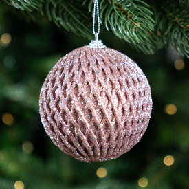Шар елочный KREAFORTA ажурный ø10 см розовый