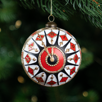 Шар елочный KREAFORTA ø8 см синий