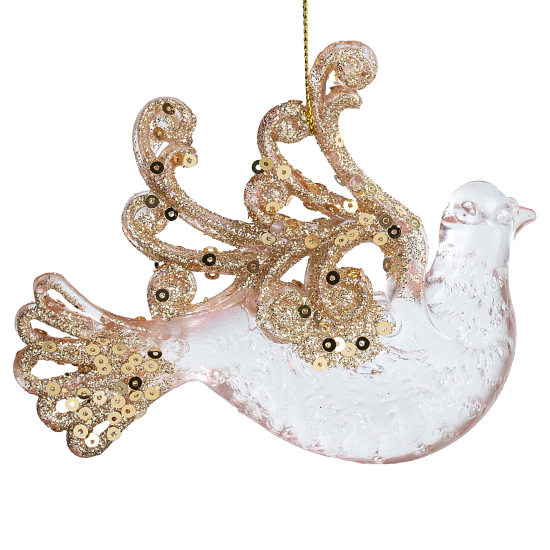 Украшение декоративное KREAFORTA Птица 11 см розовый