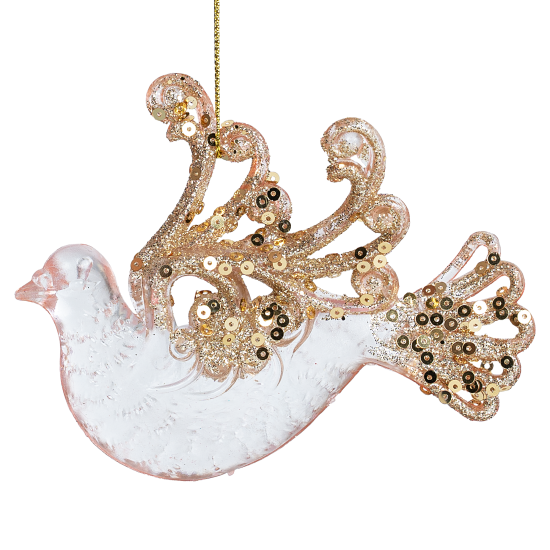 Украшение декоративное KREAFORTA Птица 11 см розовый