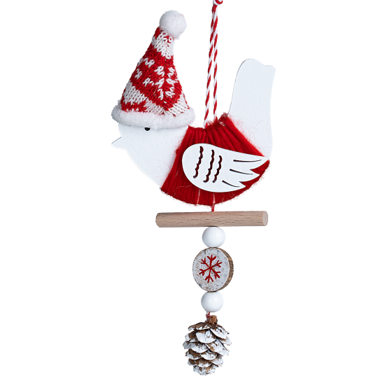 Украшение декоративное KREAFORTA Снегирь 19 см красный