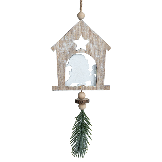 Украшение декоративное подвесное KREAFORTA Снегирь 21 см розовый