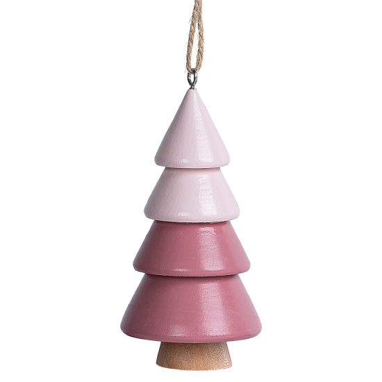 Украшение декоративное подвесное KREAFORTA Елка 10 см розовый
