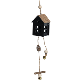 Украшение декоративное подвесное KREAFORTA Домик 20 см коричневый