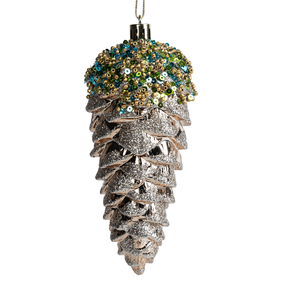 Украшение декоративное KREAFORTA Шишка 16 см зеленый