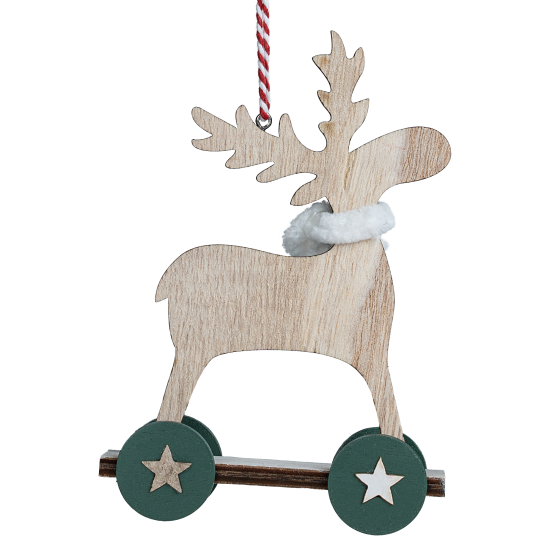 Украшение декоративное подвесное KREAFORTA Олень 12 см зеленый