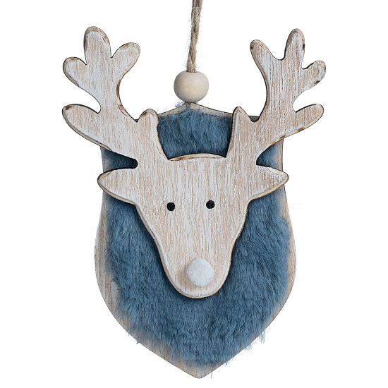 Украшение декоративное подвесное KREAFORTA Олень 12 см серый