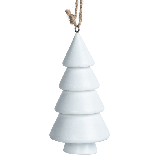Украшение декоративное подвесное KREAFORTA Елка 10 см белый