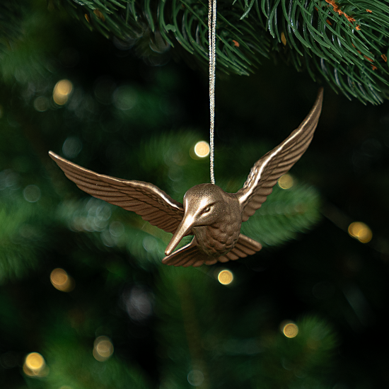 Украшение декоративное KREAFORTA Птица 12 см шампань